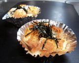 A picture of step 5 of Fried Hanpen Fish Cake with Mentaiko and Mayo for Bento.