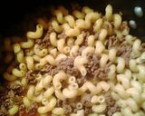 A picture of step 4 of cappatalli and ground chuck.