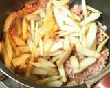 A picture of step 3 of Easy Ground Meat and Burdock Root Rice Bowl.
