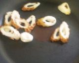 A picture of step 2 of Chikuwa with Japanese Mustard and Soy Sauce.