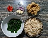 Foto langkah ke 1 dari resep Tahu Goreng Isi Bayam Jamur Pedas.