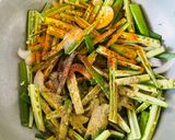 A picture of step 3 of Crispy Bhindi.