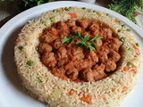 الارز بالخضار والكفته