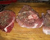 Foto del paso 1 de la receta: Carne de cerdo y carne vacuna con mostaza y miel