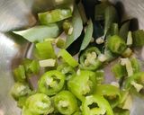 A picture of step 1 of Curd chilli raita.