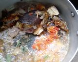 A picture of step 1 of Edika-Ikong soup.