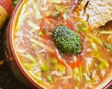 A picture of step 5 of Hot & Sour Soup.