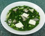 Hình bước làm 1 của món Canh hẹ chay