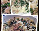 A picture of step 3 of AMIEs FARFALLE with TUNA, CAPERs & ROCKET.