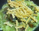 青醬蛤蠣高蛋白麵的食譜步驟4照片
