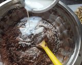 A picture of step 8 of Eggless Whole Wheat Chocolate fudge Brownie.