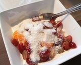 A picture of step 2 of Ambrosia Salad.