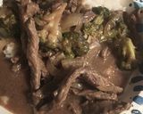A picture of step 3 of Beef, Onion, and Broccoli Stirfry.