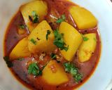 A picture of step 10 of Tomato Potato Curry with Panch Phoran.