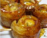 A picture of step 4 of Chikuwa Rolls in a Teriyaki Sauce.
