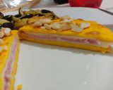 Foto del passaggio 5 della ricetta Cordon blue di frittata con provola e prosciutto cotto