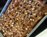 A picture of step 4 of Chocolate Peanut Butter Poke Cake.