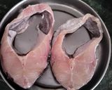 A picture of step 1 of Bhapa rui(Steamed rohu).
