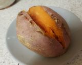 A picture of step 5 of My Chic pea, and black bean Stuffed Sweet Potato. 😁.