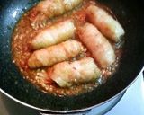 A picture of step 6 of Enoki Mushrooms Wrapped with Sliced Pork Belly.
