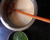 A picture of step 2 of Mint palak khandvi.