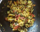 Potato with spring onion fenugreek leaves recipe step 2 photo