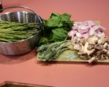 A picture of step 3 of Saltimbocca w/Fettucine Alfredo & Asparagus.