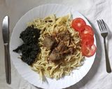 A picture of step 3 of Spaghetti meal #noodlesrecipecontest#.