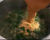 A picture of step 4 of Dal palak curry.