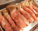 A picture of step 2 of Easy and Yummy! King Oyster Mushroom & Pork Roll Sauté.