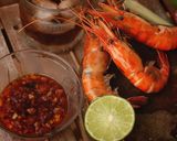 Hình bước làm 3 của món Tôm nướng chấm sốt Thái