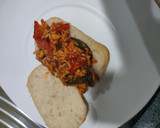 Foto del paso 4 de la receta: Mollete de pollito con pimientos