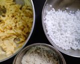 A picture of step 1 of Kodo Millet Dahivada.
