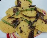A picture of step 6 of Idli Dhokla.