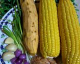 Foto langkah ke 1 dari resep Bakwan Jagung🌽 with Mantang & Udang Kering.