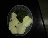 A picture of step 8 of Ugali and khale with spinach.