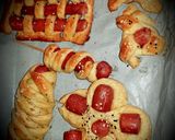 A picture of step 1 of Sausage pastries &twists.