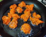 A picture of step 1 of Street Style Dry Chilli Chicken.