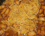 Foto del paso 4 de la receta: Salchichas y fideos de arroz en salsa cremosa