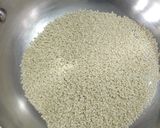 A picture of step 1 of Til Peanut chikki.