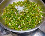 A picture of step 1 of Green Garlic Subzi.