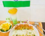 A picture of step 5 of Tricolour Veg Biryani.
