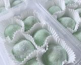 Foto langkah ke 6 dari resep Mochi Pandan Isi Kacang.