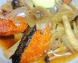 A picture of step 3 of Easy Sautéed Salmon and Mushroom with Butter and Soy Sauce.