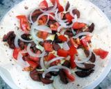 A picture of step 2 of Super Easy Chorizo Quesadilla.