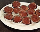 A picture of step 12 of Chocolate Individual Cheesecakes with a Salted Chocolate Caramel Glaze.