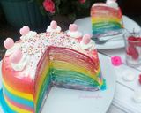 Foto langkah ke 8 dari resep Rainbow Mille Crepes.