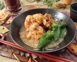 A picture of step 5 of Chicken Karaage With Nagaimo Yam and Daikon Radish Sauce.