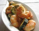 A picture of step 7 of Shrimp and Zucchini Stir Fried In Milk And Miso.
