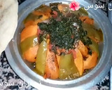 صورة لخطوة 3 من وصفة طاجين بالدجاج مخضر بطاطا حلوة😋👌